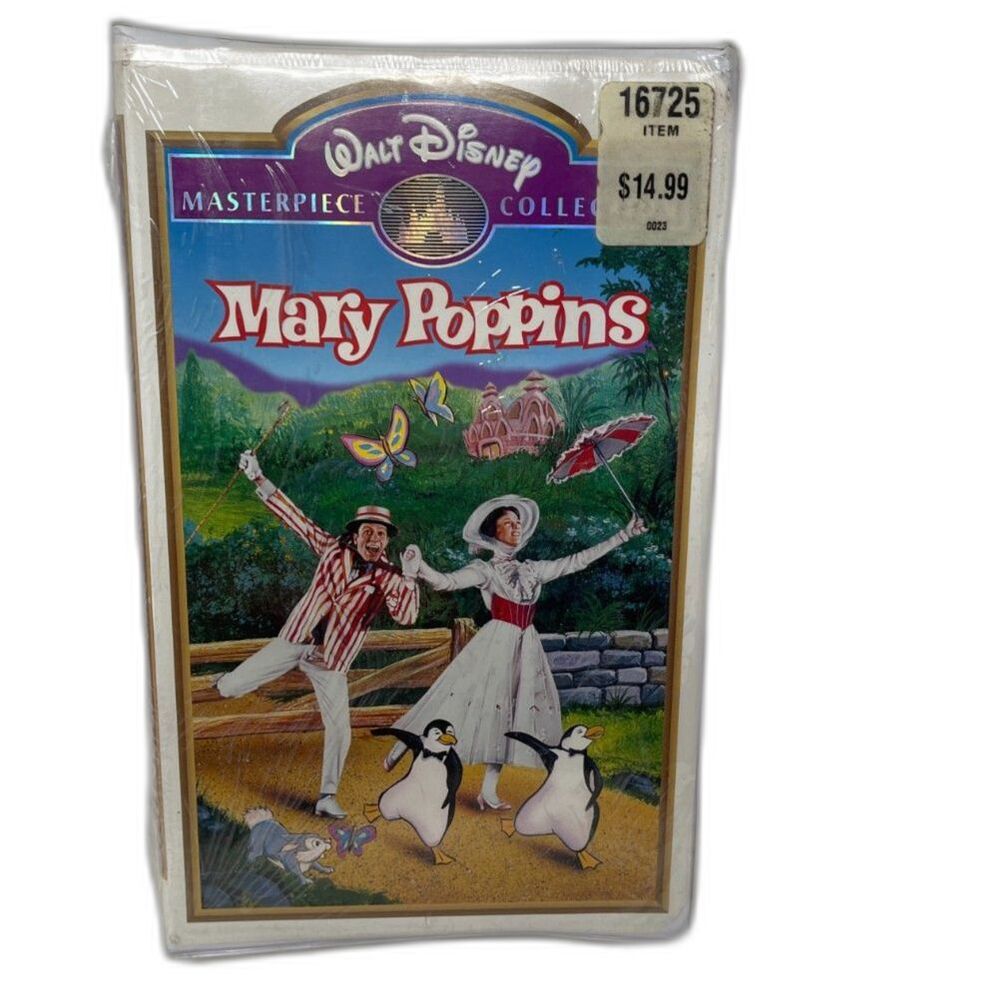 Rare Original Mary Poppins Walt Disney Home Video VHS Clamshell Sealed NOS - Picture 1 of 4